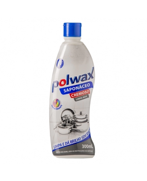 SAPONACEO CREMOSO POLWAX LIMPA INOX 300ML