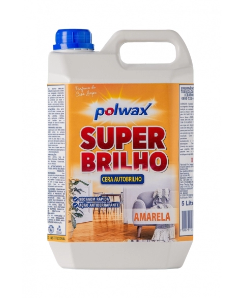 CERA LIQUIDA AMARELA POLWAX SUPER BRILHO 5L