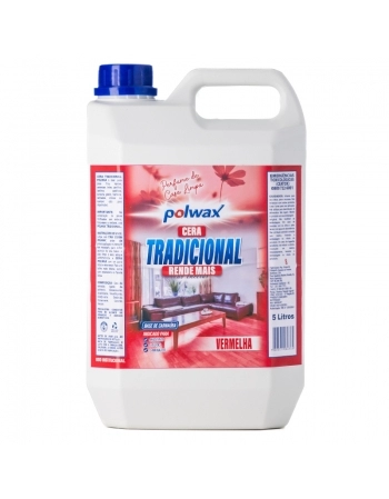 CERA LIQUIDA VERMELHA POLWAX COM PERFUME 5L