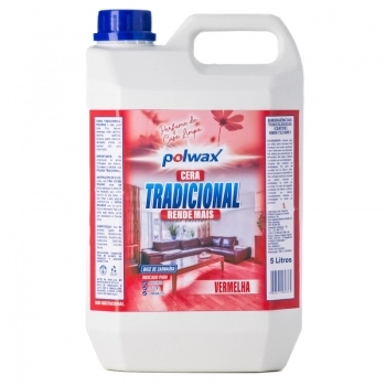 CERA LIQUIDA VERMELHA POLWAX TRADICIONAL 5L