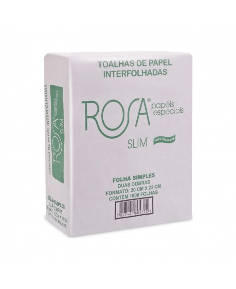 PAPEL TOALHA ROSA INTERFOLHADO SLIM 20X23CM