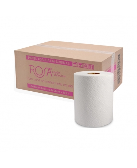 PAPEL TOALHA ROSA BOBINA SUPREME 20CMX200M