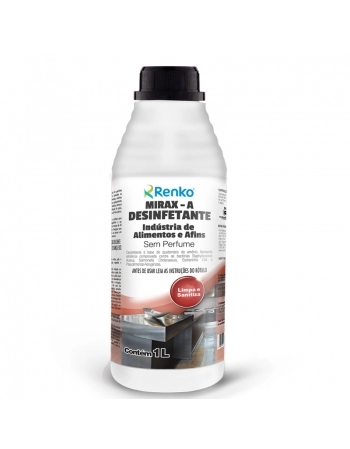 DESINFETANTE ALTA DILUICAO MIRAX-A SEM PERFUME 1L