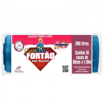 SACO LIXO S FORTAO PERFUMADO ROLO 200L AZUL C/10