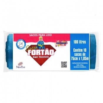 SACO LIXO S FORTAO PERFUMADO ROLO 100L AZUL C/10