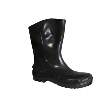 BOTA VULCAFLEX PVC PRETA CANO MEDIO N42 S/FORRO SOLA PVC