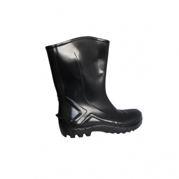 BOTA VULCAFLEX PVC PRETA CANO MEDIO N42 S/FORRO SOLA PVC