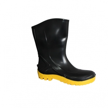 BOTA VULCAFLEX PVC PRETO/AMR CANO MEDIO N38 S/FORRO SOLA PVC