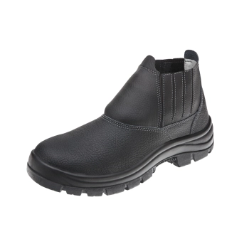 BOTA SAFETY FLEX COURO BICO PLASTICO N39 C/ELASTICO