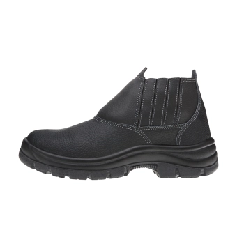 BOTA SAFETY FLEX COURO BICO PLASTICO N39 C/ELASTICO