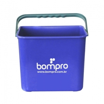 BALDE BOMPRO RETANGULAR 4L AZUL ALCA PLASTICA
