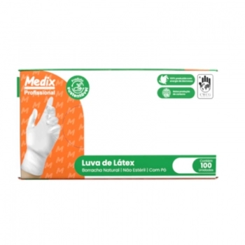 LUVA MEDIX LATEX G COM PO C/100