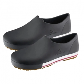 SAPATO EVA FLEX CLEAN PRETO N37 S/BICO C/FAIXA VERMELHA