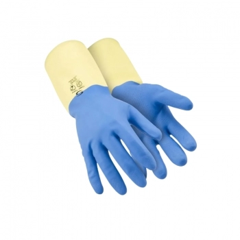 LUVA LATEX IMBAT NEOPRENE BICOLOR AMR/AZ GG 1PAR