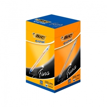 CANETA BIC CRISTAL 0.8 AZL C/50