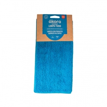 PANO ECOMAIS LIMPA TUDO AZUL CLARO 30X30