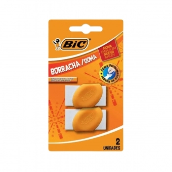 BORRACHA BIC C/CINTA LARANJA C/2UN