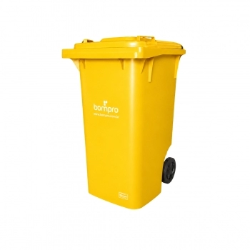 CONTENTOR BOMPRO 240L AMARELO C/RODA
