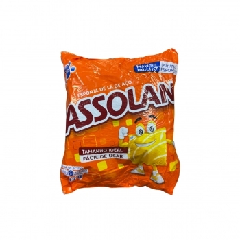 ESPONJA DE LÃ DE AÇO ASSOLAN 60G PACOTE COM 8UN - YPÊ
