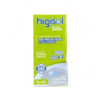 PASTILHA ADESIVA CÍTRICO C/3UN 9G - HIGISOL