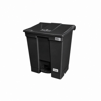 LIXEIRA QUADRADA 30L PRETA COM PEDAL - BOMPRO