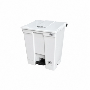 LIXEIRA QUADRADA 30L BRANCA COM PEDAL - BOMPRO