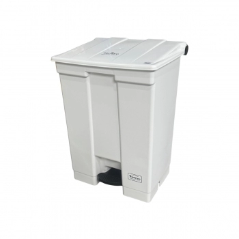 LIXEIRA QUADRADA 60L BRANCA COM PEDAL - BOMPRO