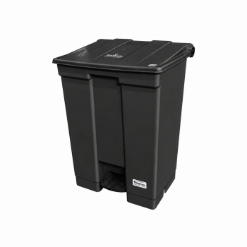 LIXEIRA QUADRADA 60L PRETA COM PEDAL - BOMPRO