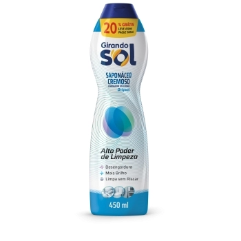 SAPONACEO CREMOSO GIRANDO SOL ORIGINAL 450ML LEVE 450ML PAGUE 300ML