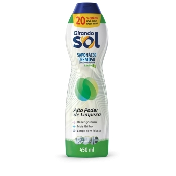 SAPONACEO CREMOSO GIRANDO SOL LIMAO 450ML - LEVE 450ML PAGUE 300ML