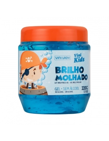 GEL BRILHO MOLHADO AZUL 220G