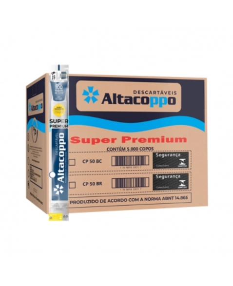 COPO ALTACOPPO SUPERPREMIUM 50ML BRANCO C/100UN