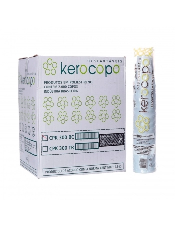 COPO KEROCOPPO 50ML BRANCO PS C/100UN